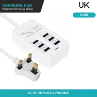 UK Plug - 6USB