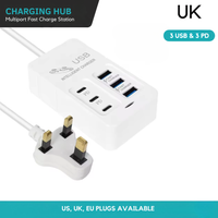 UK Plug - 3USB 3PD