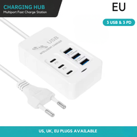 EU Plug - 3USB 3PD