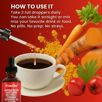 PrimeFlow™  Cayenne Vitality Boost Liquid Drops