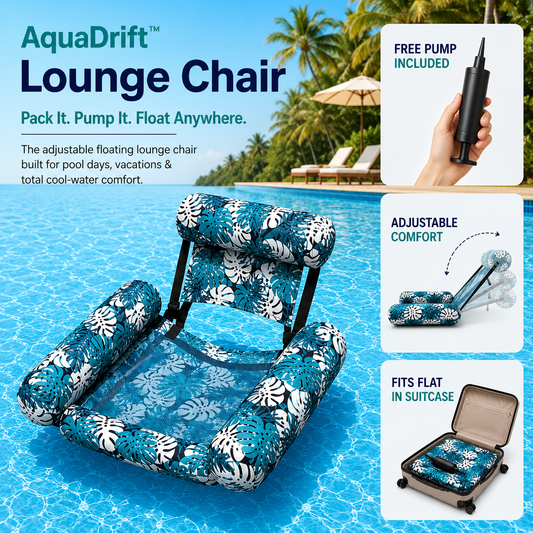 AquaDrift™ Inflatable Pool Lounge Chair