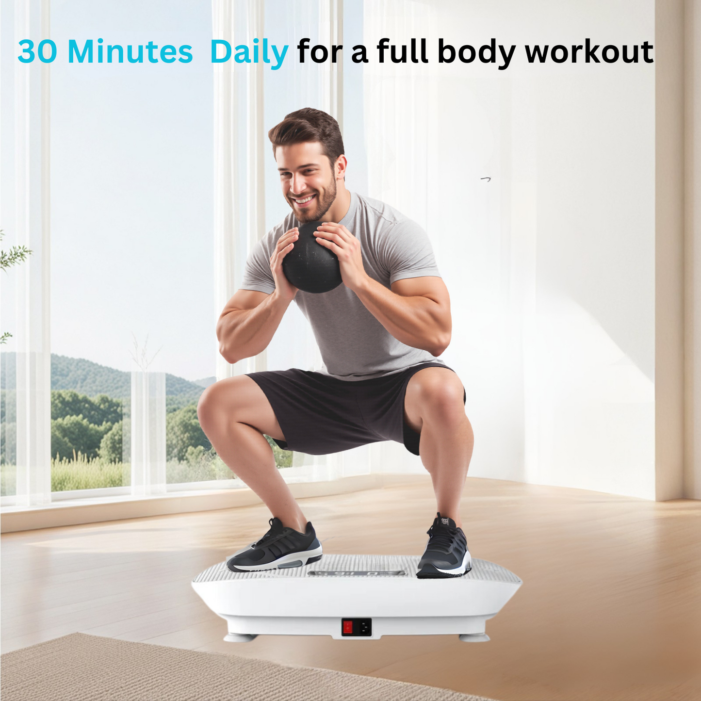 Vibration Fitness Plate Tone Burn Fat Improve Balance Circulation