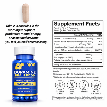 Dopamine Brain Food Energy Boost