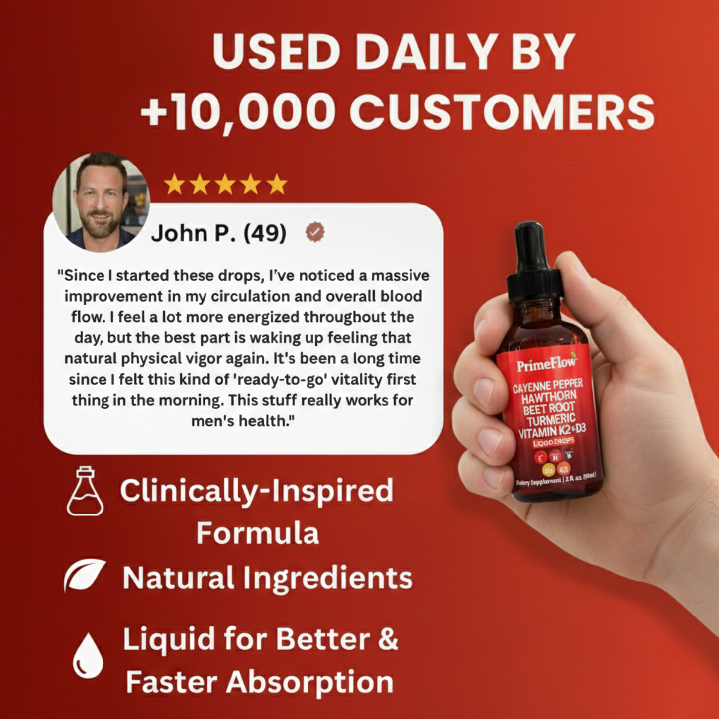 PrimeFlow™  Cayenne Vitality Boost Liquid Drops
