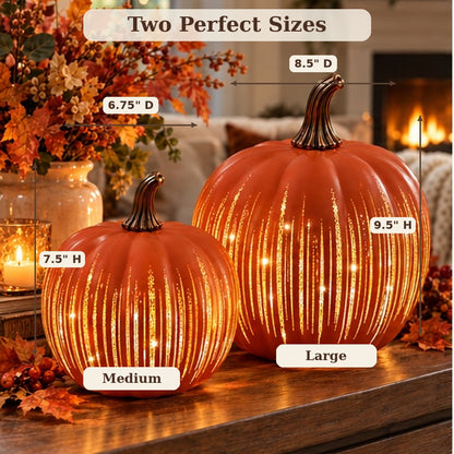 Starlight Glass Pumpkin with Timer