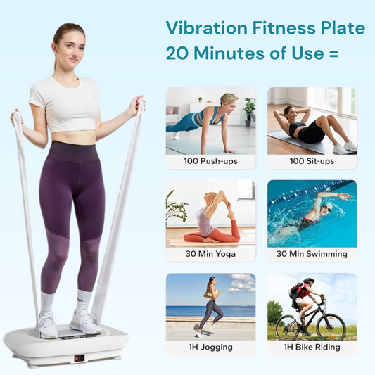 Vibration Fitness Plate Tone Burn Fat Improve Balance Circulation