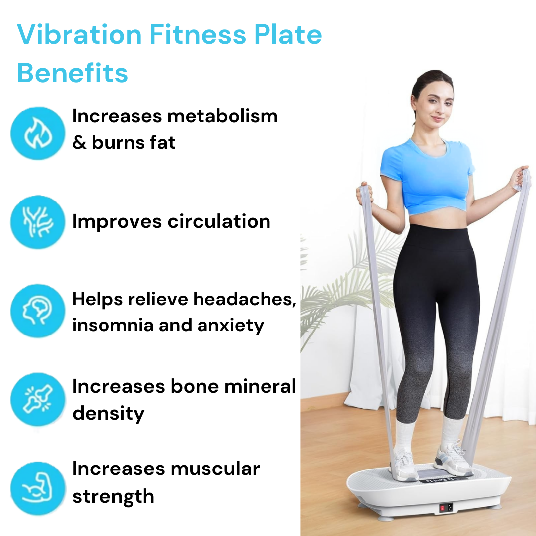 Vibration Fitness Plate Tone Burn Fat Improve Balance Circulation