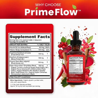 PrimeFlow™  Cayenne Vitality Boost Liquid Drops