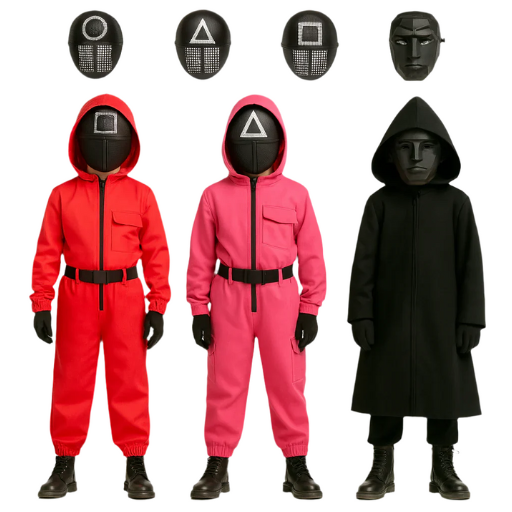 Squid Game Guard & Boss Costume Kids