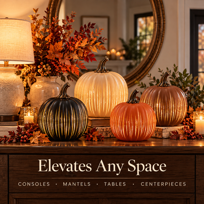 Starlight Glass Pumpkin with Timer
