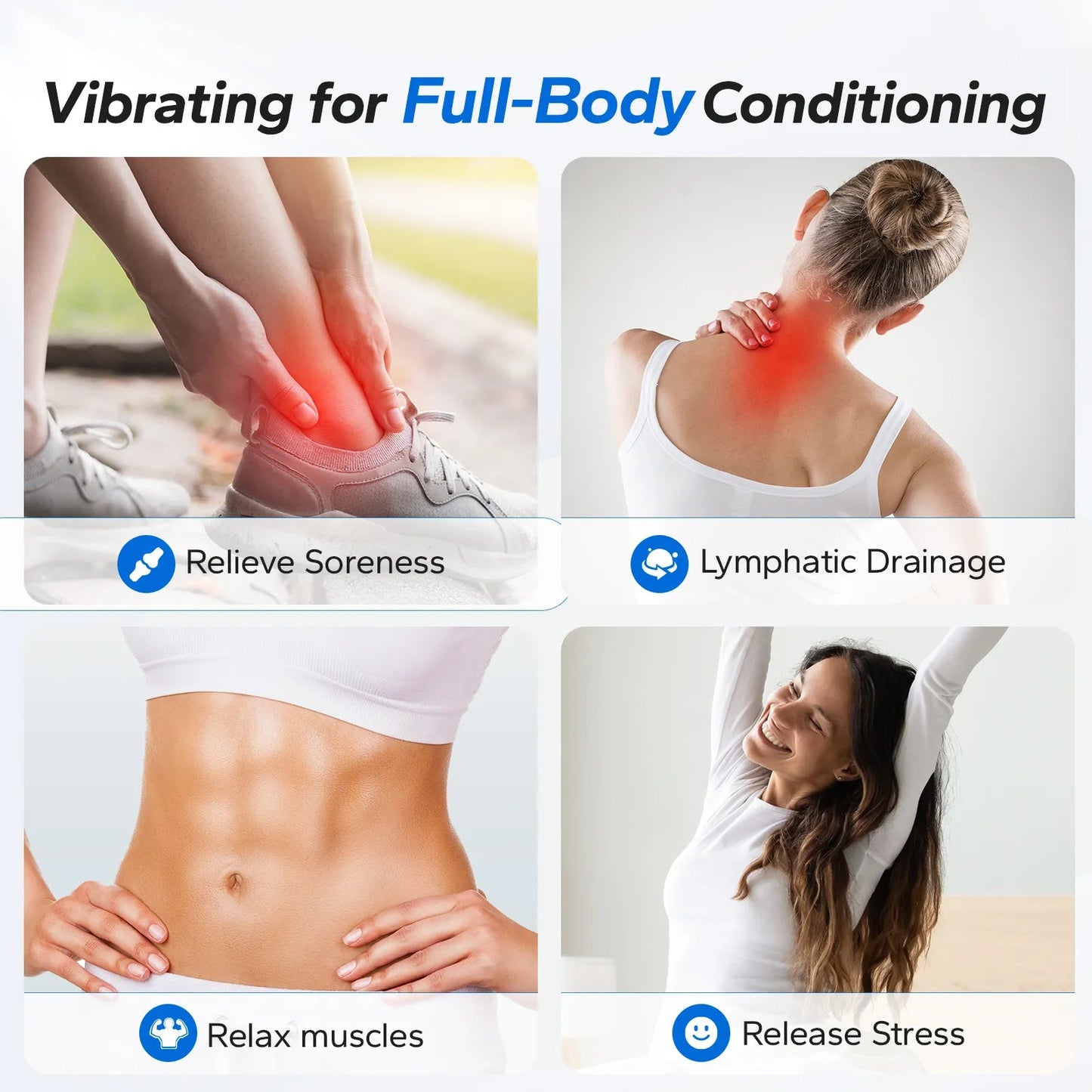 Vibration Fitness Plate Tone Burn Fat Improve Balance Circulation