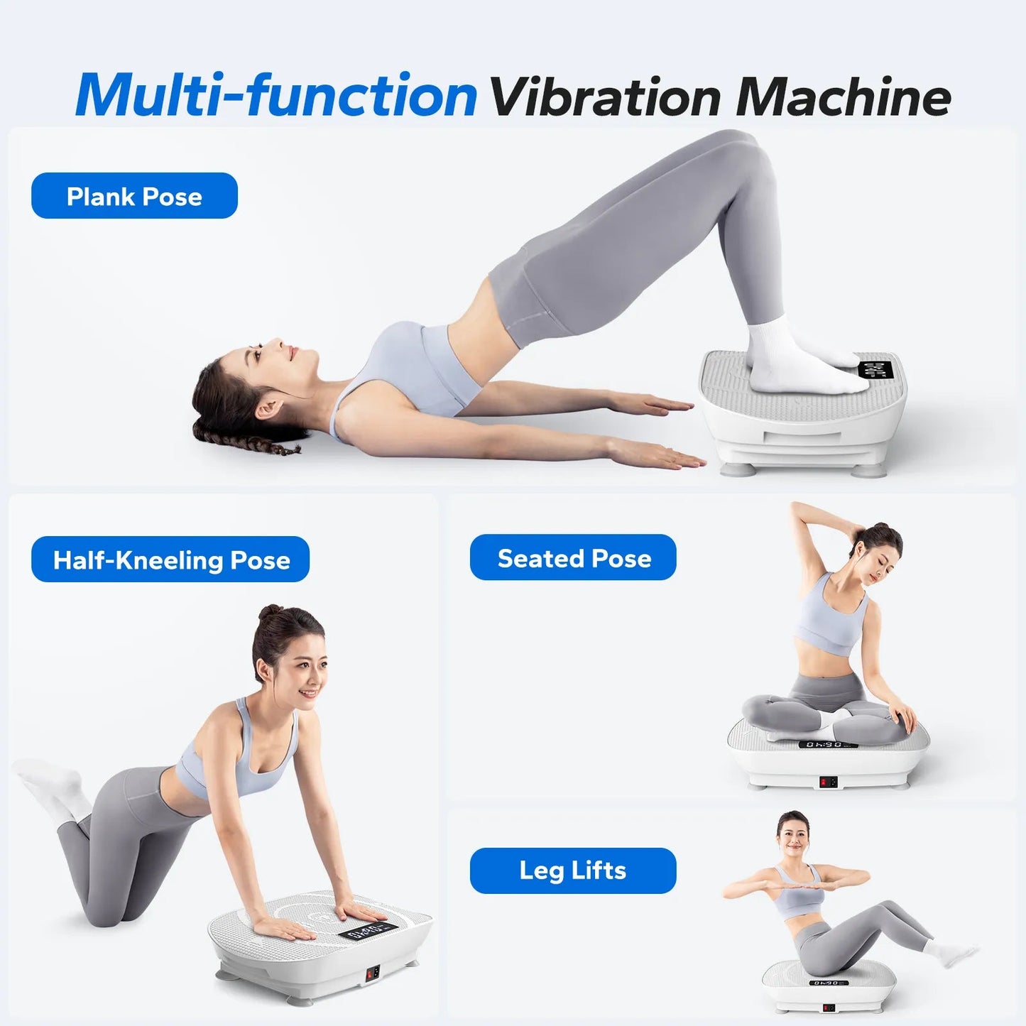 Vibration Fitness Plate Tone Burn Fat Improve Balance Circulation