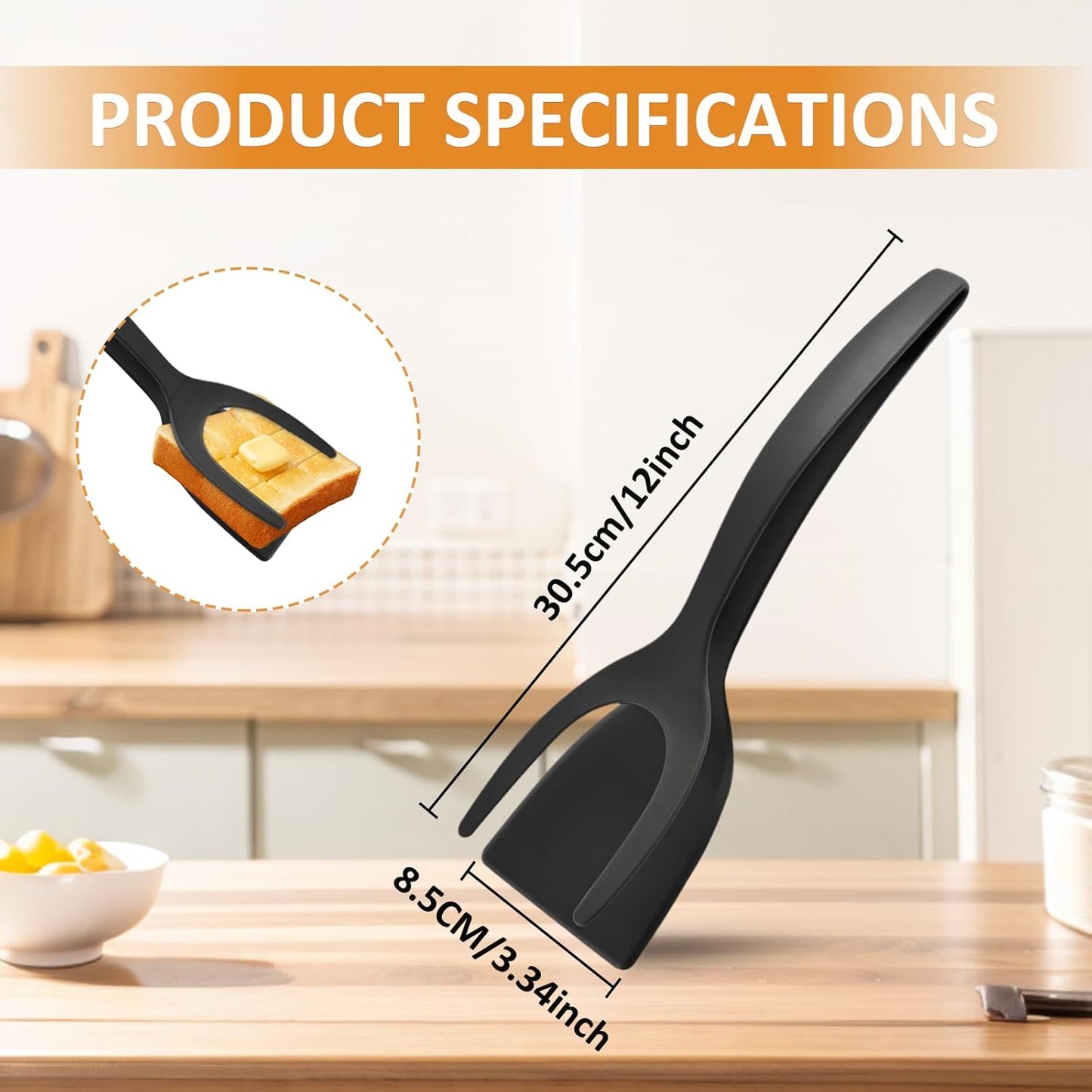 Easy Flip Kitchen Tongs