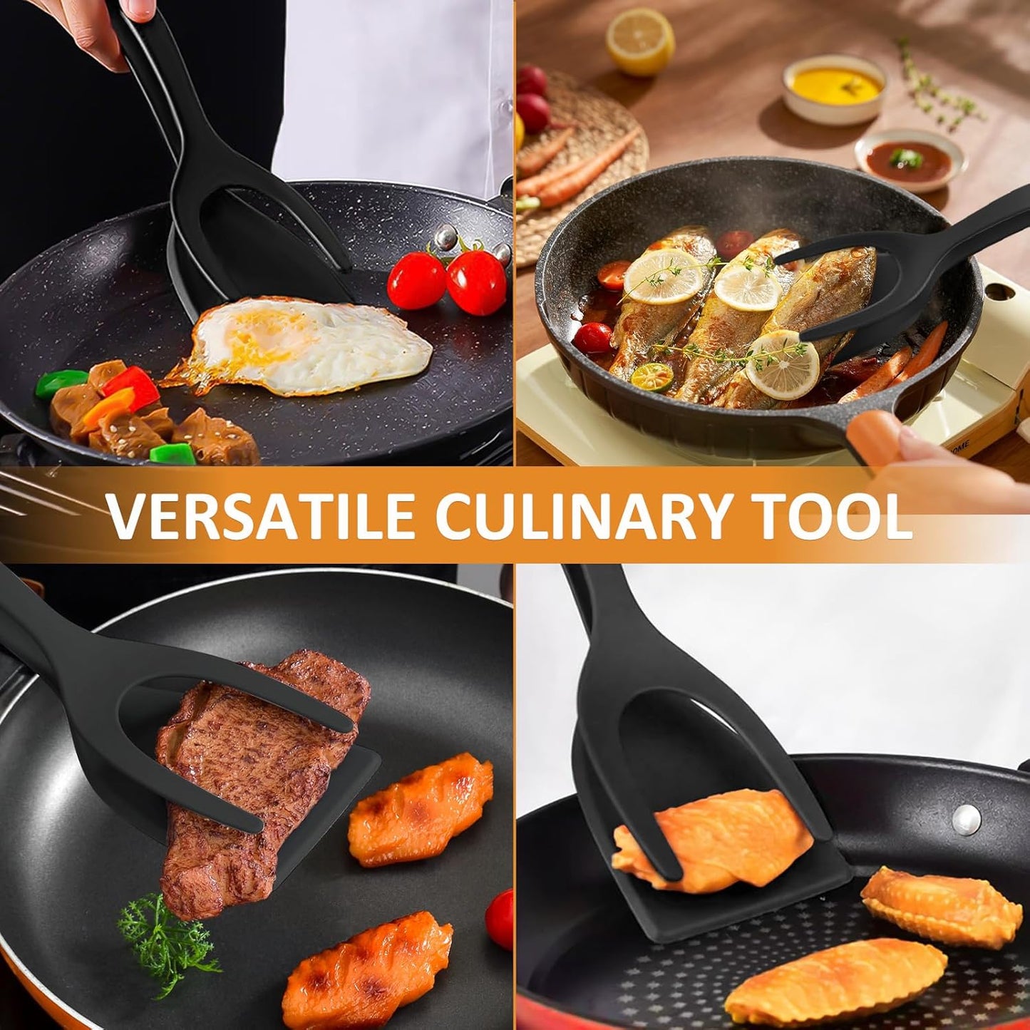 Easy Flip Kitchen Tongs